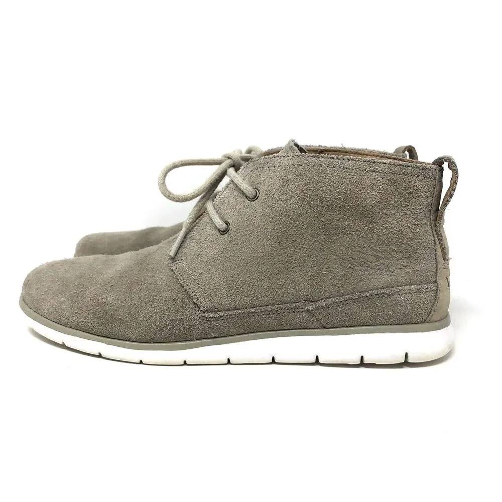 UGG Freamon Suede Chukka Boots Mens Size 9 Waterproof Grey Goat Leather Lining